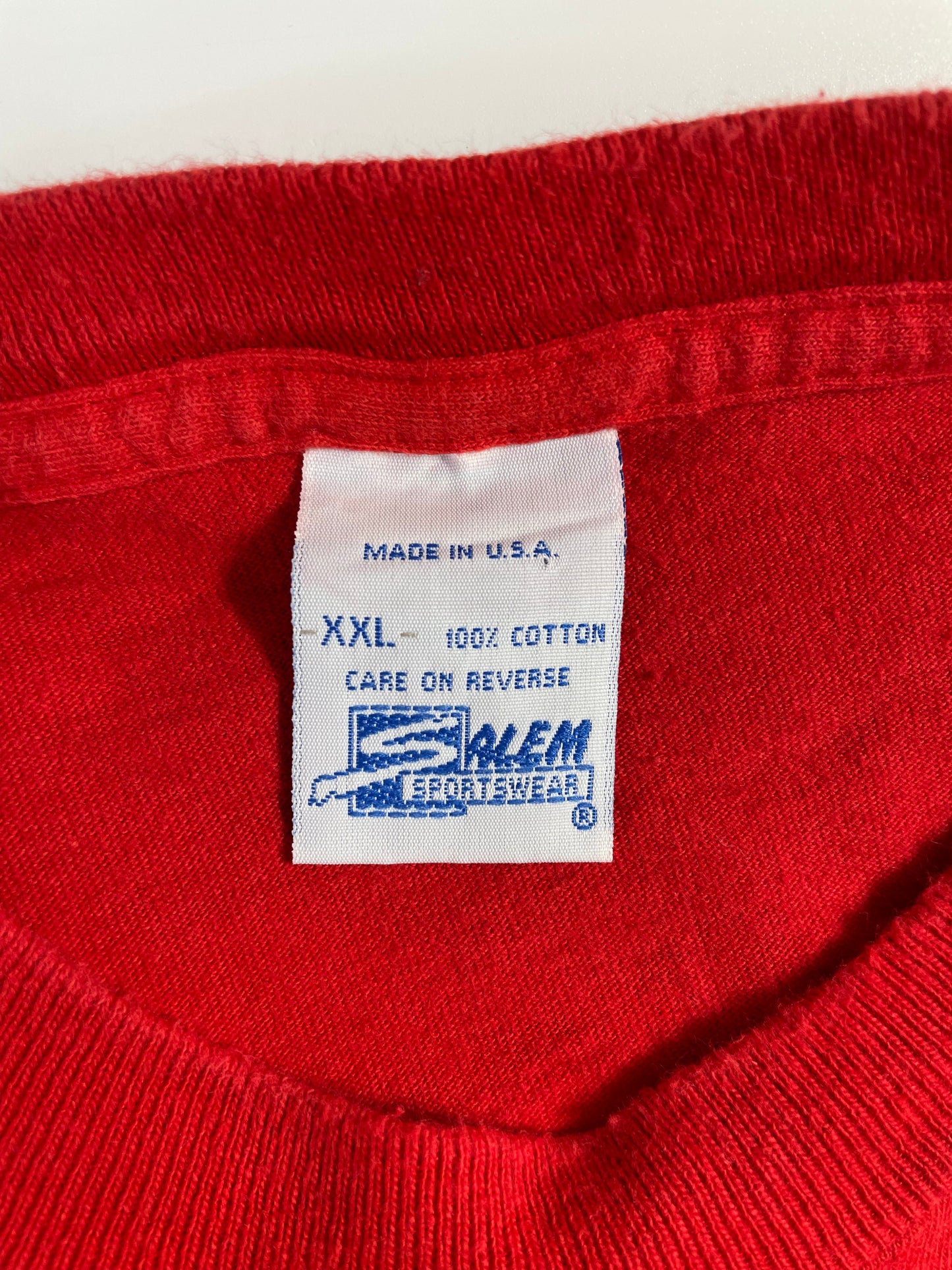 90' SALEM x INDIANA HOOSIERS Made in USA Size XXL Vintage College T-shirt / E3452T