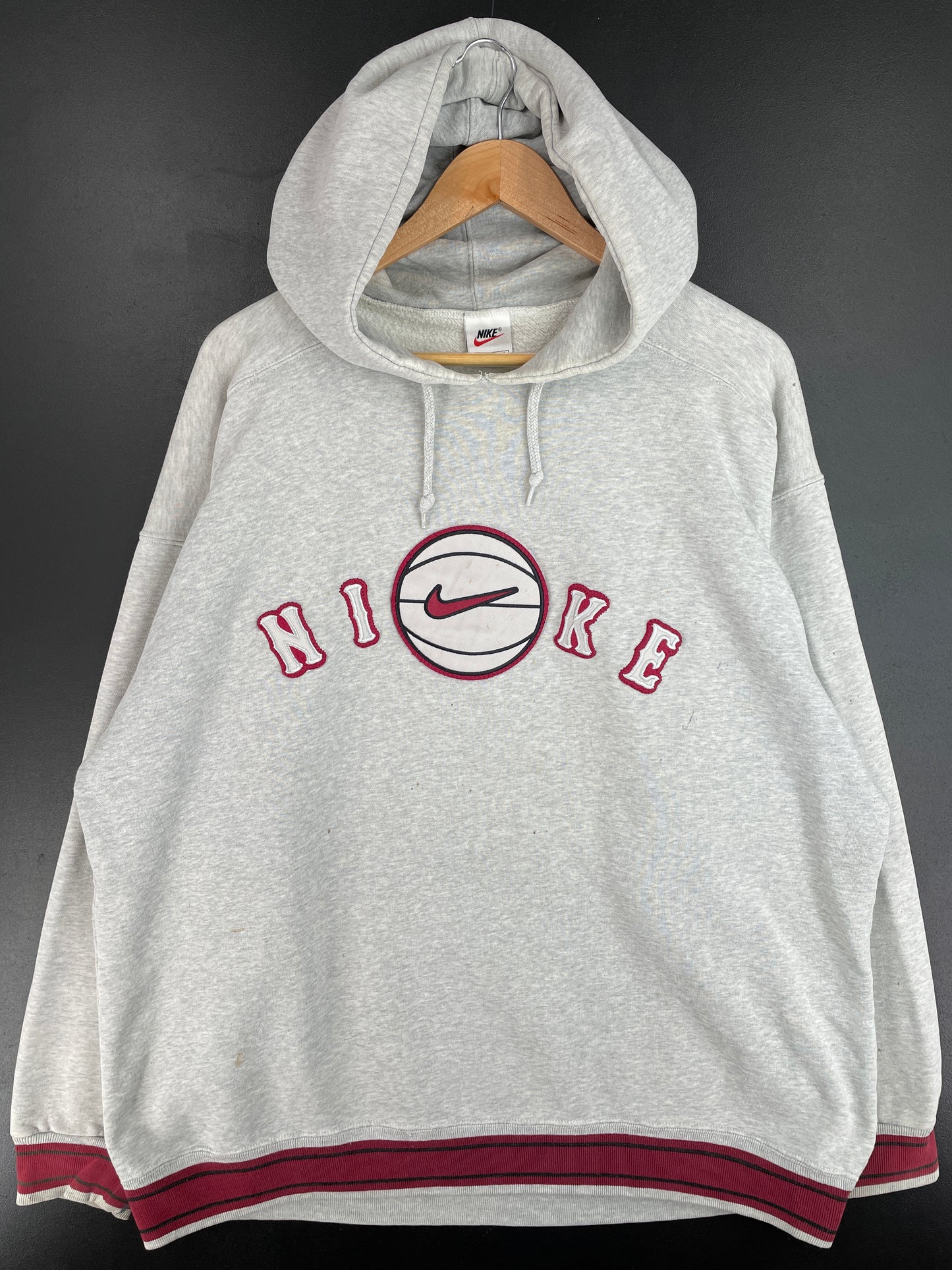 .90s' NIKE Size XL Vintage Hoodie Sweat-shirt / E4426S