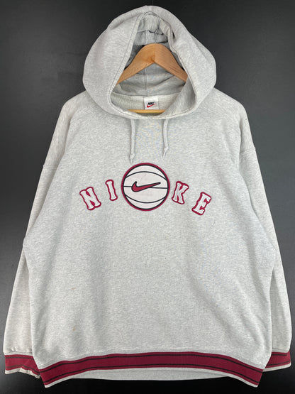 .90s' NIKE Size XL Vintage Hoodie Sweat-shirt / E4426S