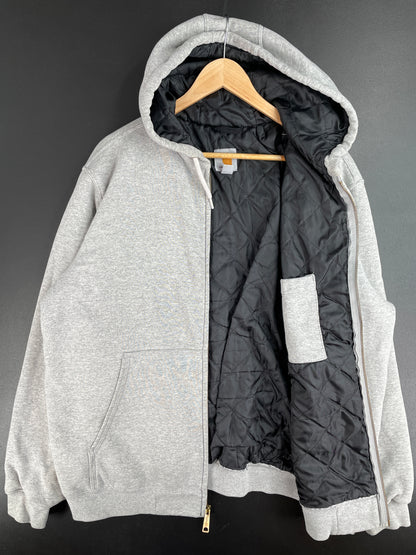 Vintage CARHARTT Size L Zip-up Padded Hoodie Sweat Shirt / E1258S