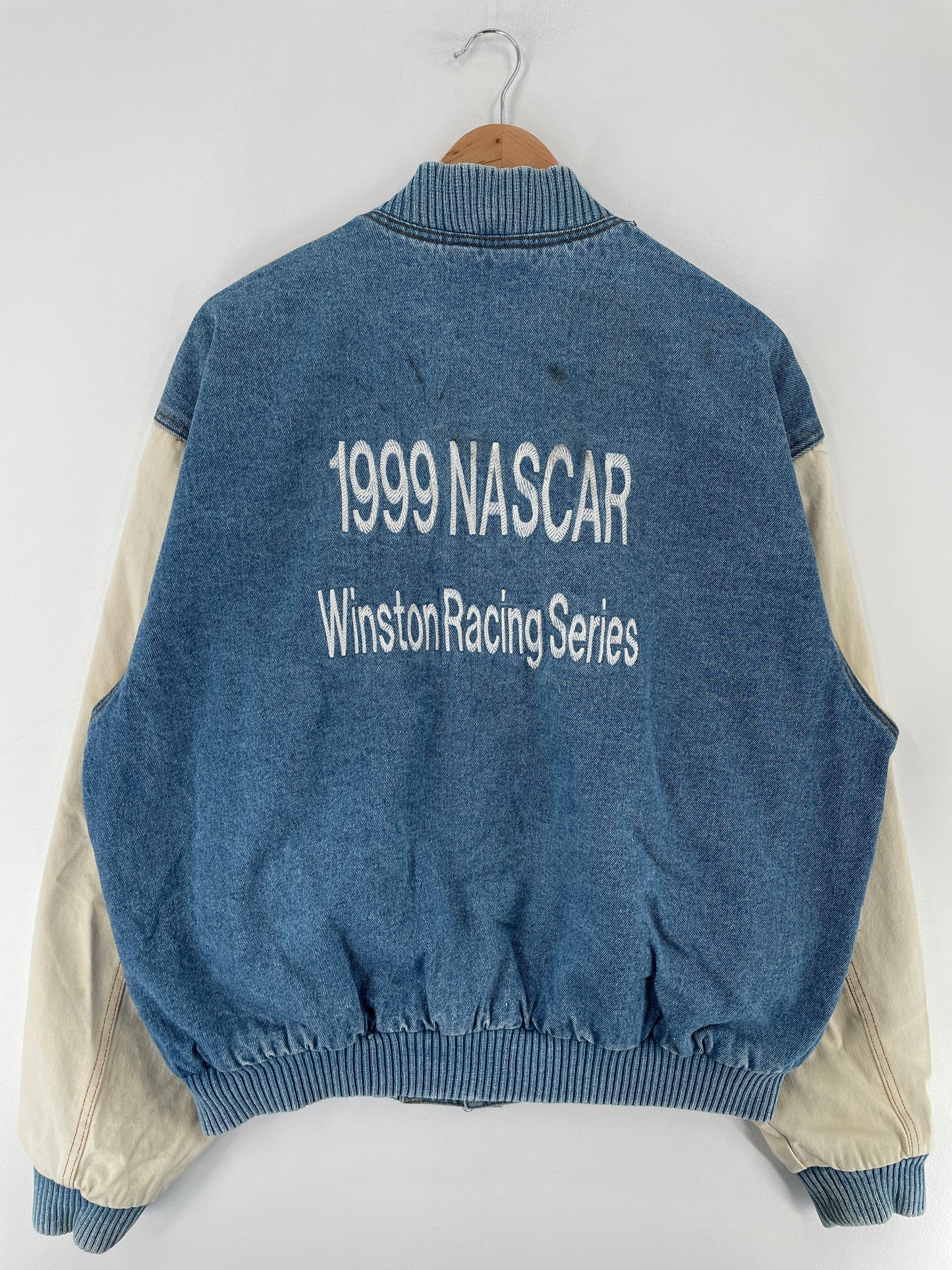 1999 NASCAR Size XL Vintage Racing Denim Jacket / E6058J