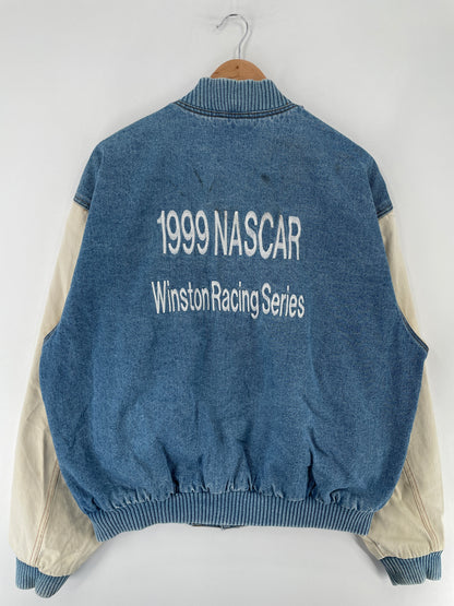 1999 NASCAR Size XL Vintage Racing Denim Jacket / E6058J