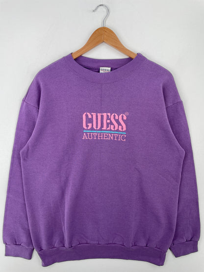 90’s GUESS Made in USA Size Approx.L Sweat-Shirt / A8954