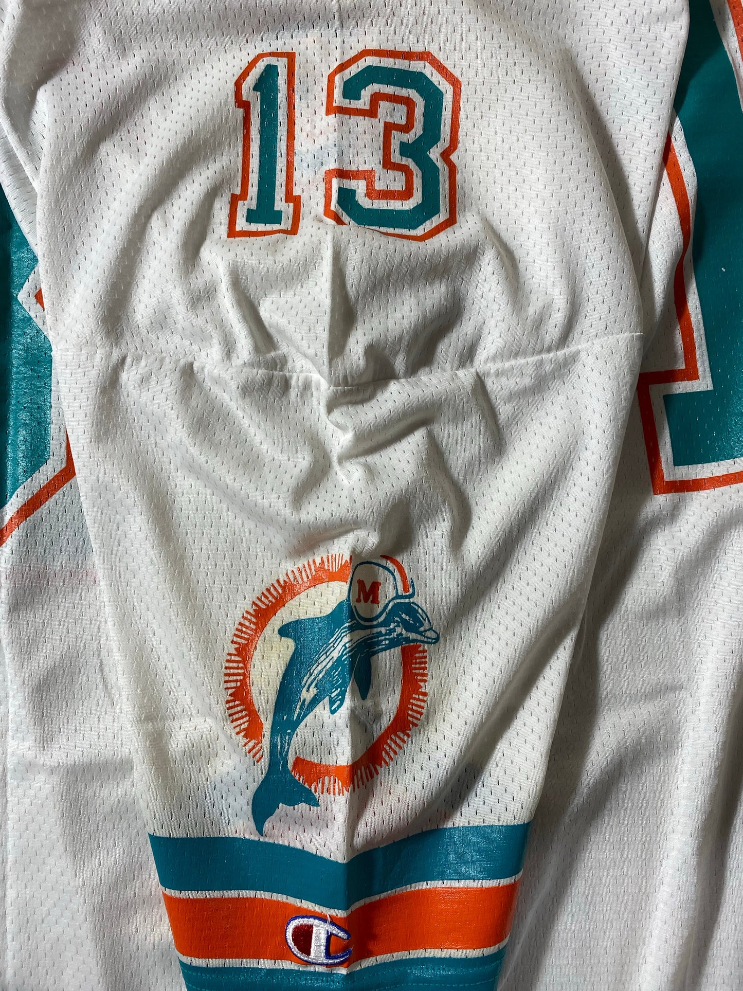 90’s Champion x MIAMI DOLPHINS MADE IN USA Size 48 NFL Game Shirt / A9986
