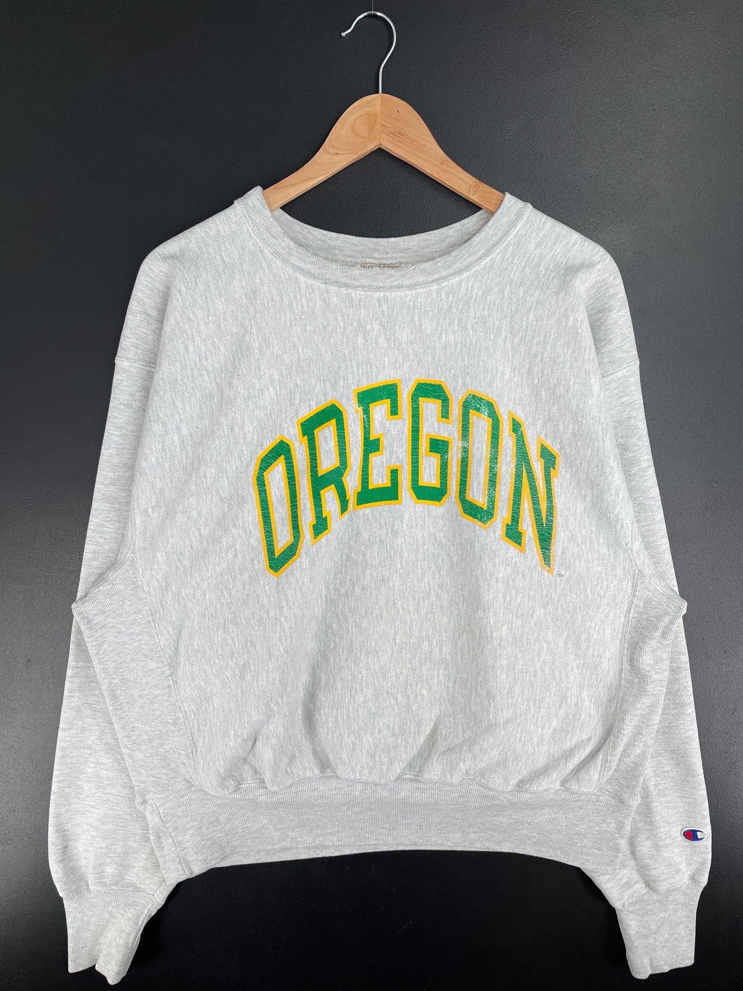 .90's CHAMPION x WAVE x OREGON Size L Vintage College Sweat-Shirt / E1845S