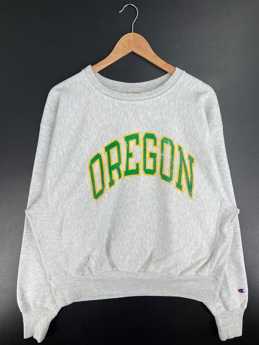 .90's CHAMPION x WAVE x OREGON Size L Vintage College Sweat-Shirt / E1845S