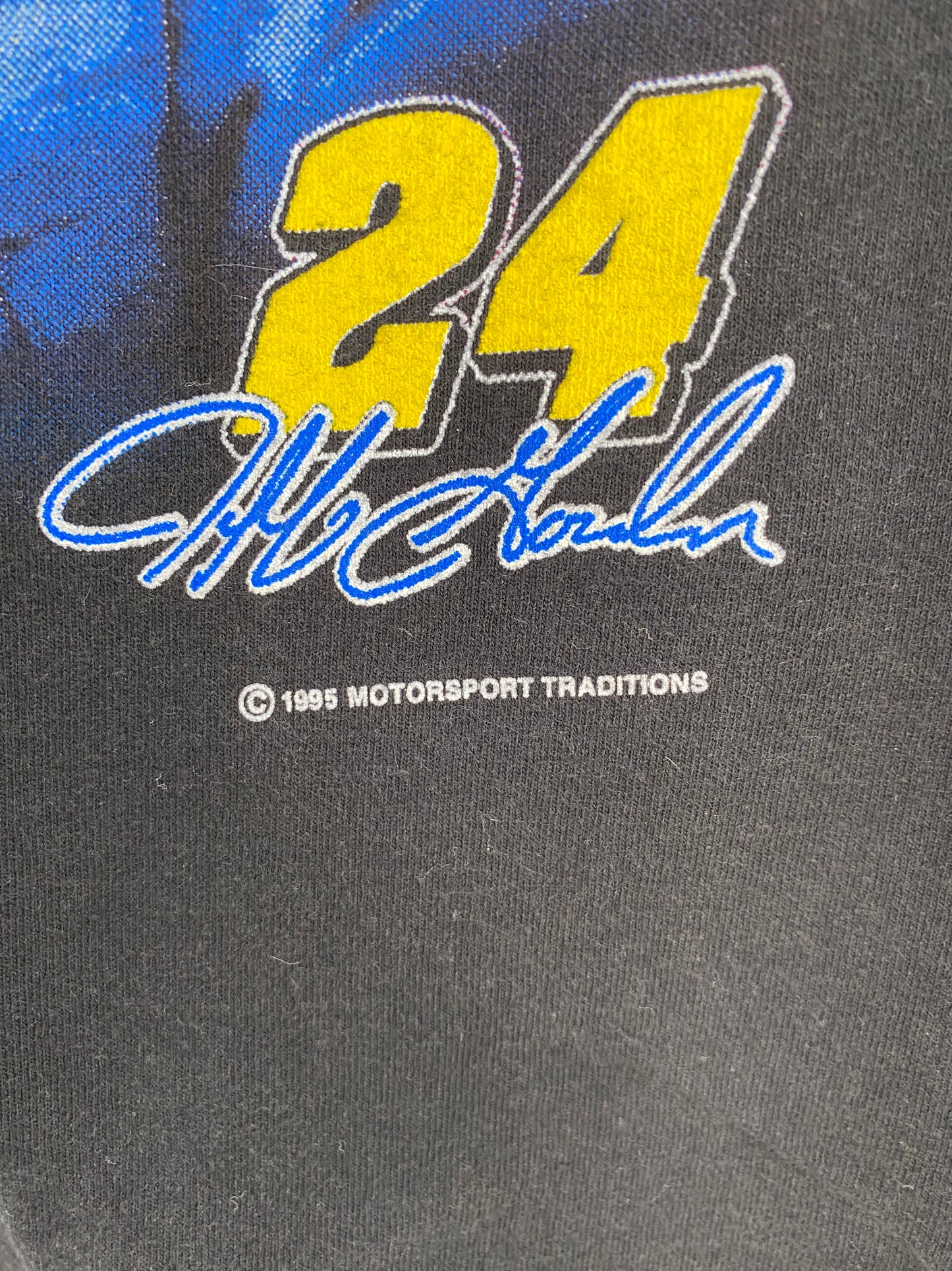 1995 JEFF GORDON x DUPONT Size No Tag (Approx.M-L) Vintage Racing T-Shirts / K9658