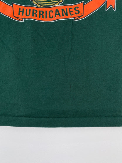 90’s MIAMI HURRICANES Made in USA Size L College T-Shirt / A3171