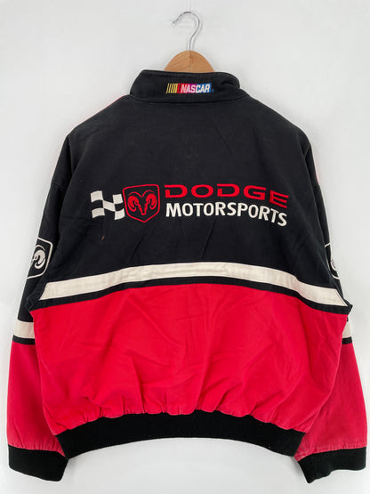 Vintage DODGE MOTORSPORTS Size L Racing Jacket / E606