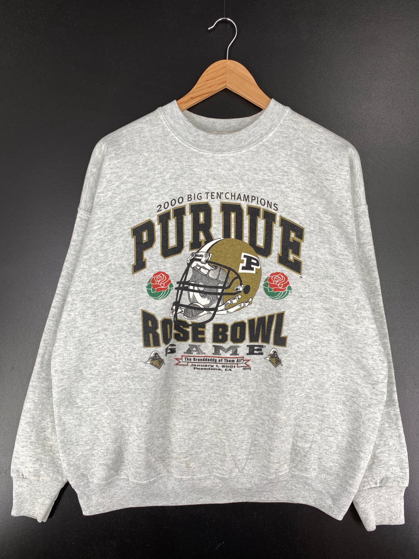 2000 BIG TEN CHAMPIONS PURDUE Size XL Vintage College Sweat - Shirt/ A5891