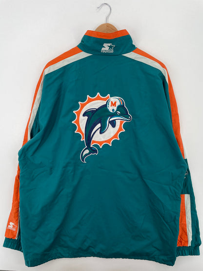 90's STARTER x MIAMI DOLPHINS Size XL Vintage NFL Nylon Jacket / A6836