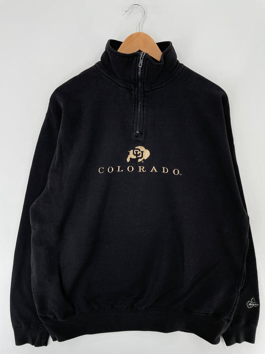 90’s COLORADO Size L Vintage College Half Zip Sweat-Shirt / E6633S