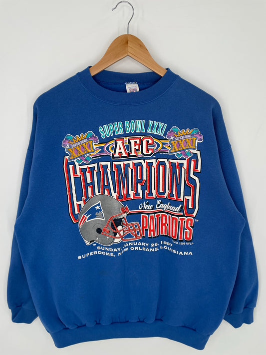 1996 NEW ENGLAND PATRIOTS Size XL Vintage NFL Sweat-Shirts/ K9713
