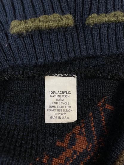 Vintage 3D COOGI-Style Made in USA Size XXL Knit Sweater / A7661