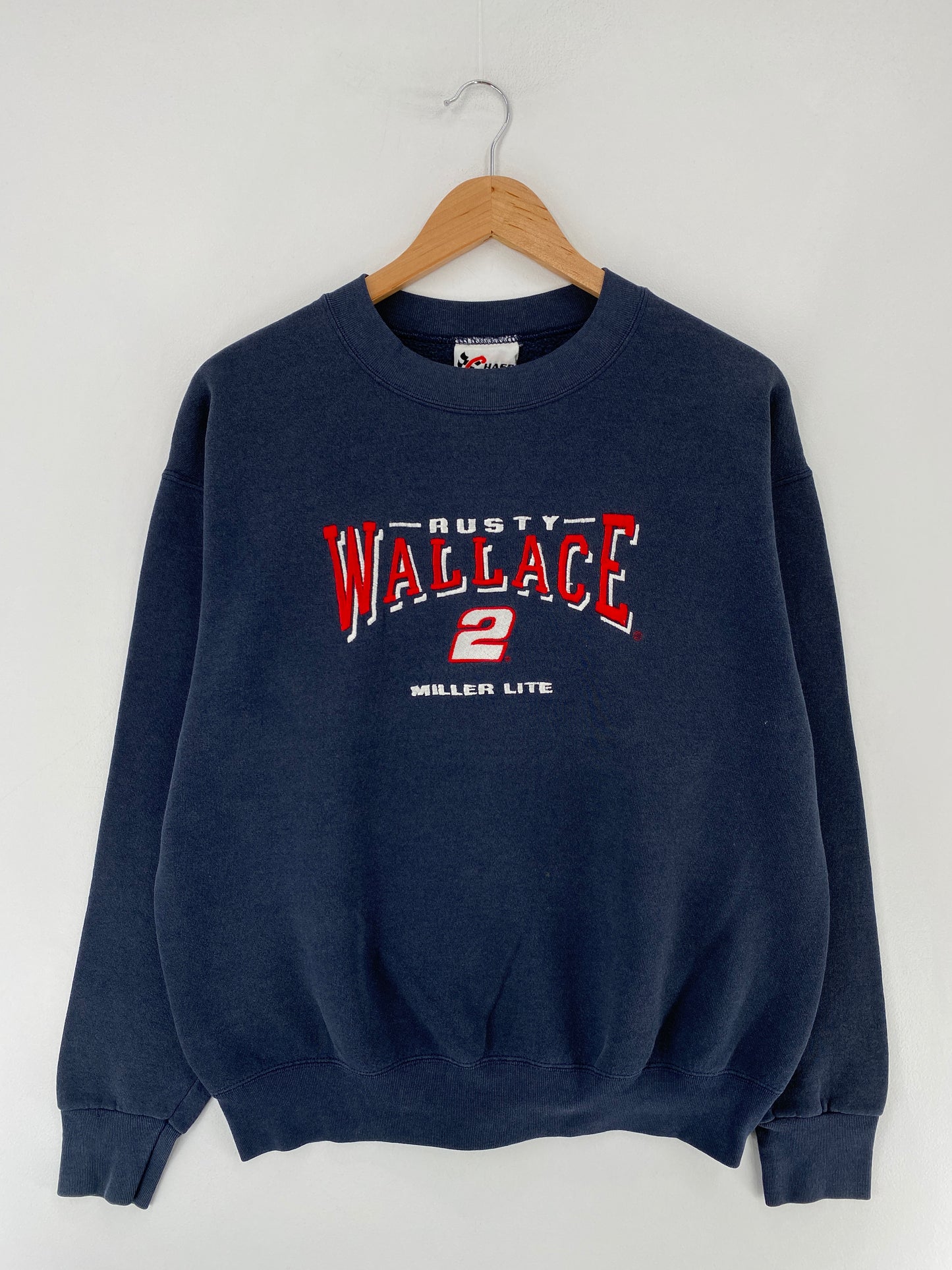 Vintage WALLACE Made in USA Size M Vintage Racing Sweat-shirt / E6372S