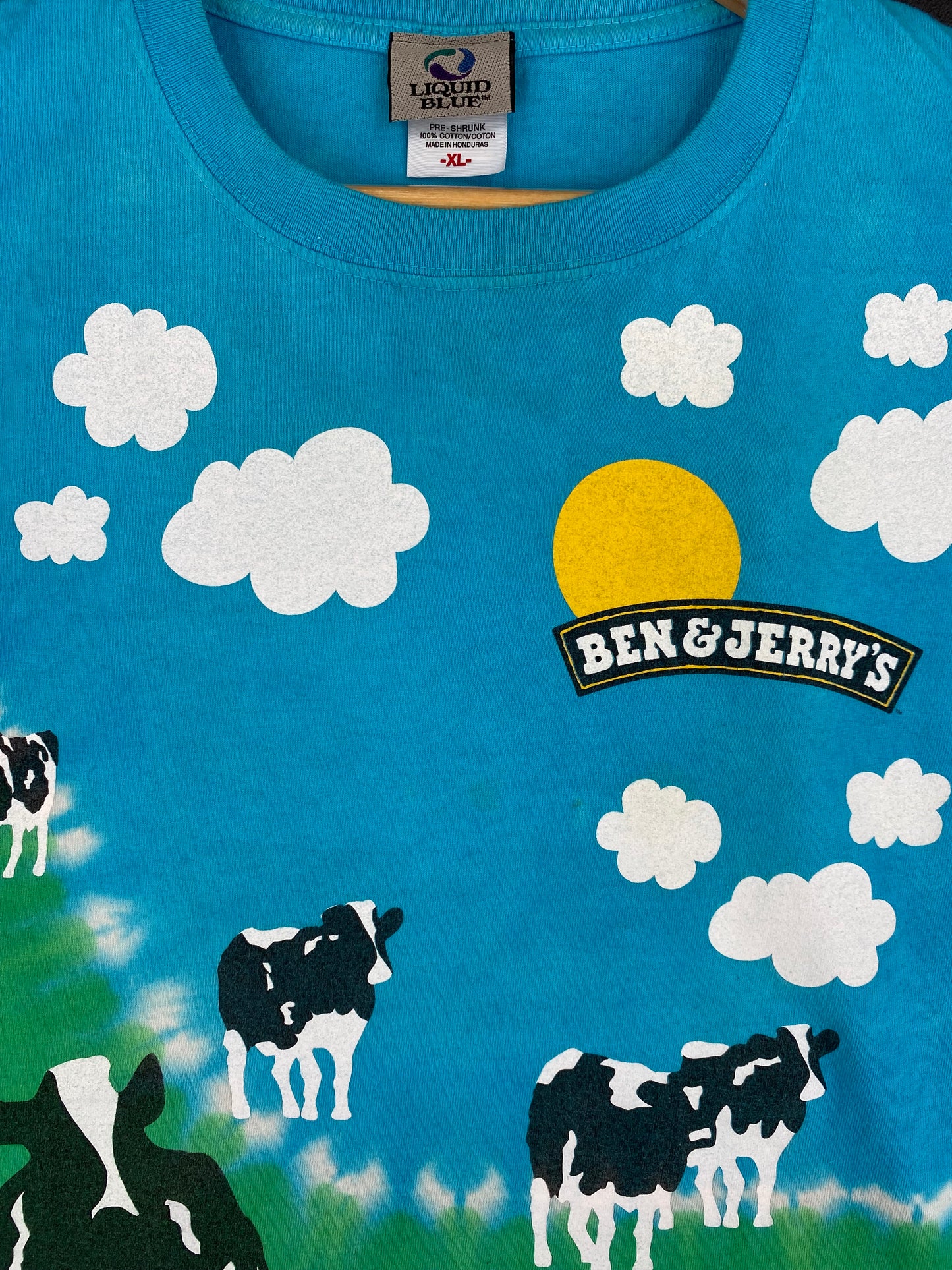 90’s LIQUID BLUE x BEN & JERRY'S Size XL Vintage T-Shirt / A1918