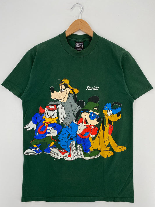 90's DISNEY FLORIDA MICKEY AND FRIENDS HIP HOP Made in USA Size M Vintage T-Shirts / A4758