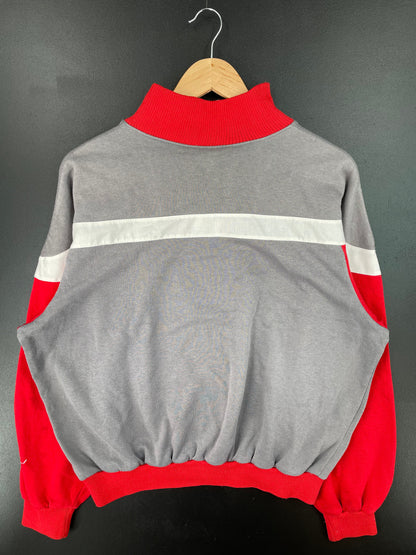 90’s NIKE Silver Tag Size M Vintage Half Zip-up Sweat-Shirt / E3298S