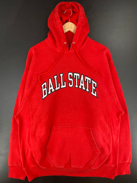 Vintage BALL STATE Size L Vintage College Hoodie Sweat-Shirts / A4895