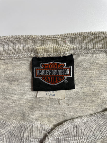 1995 HARLEY DAVIDSON FAYETTEVILLE Made in USA Size L Vintage Long sleeve T-Shirts / A4448