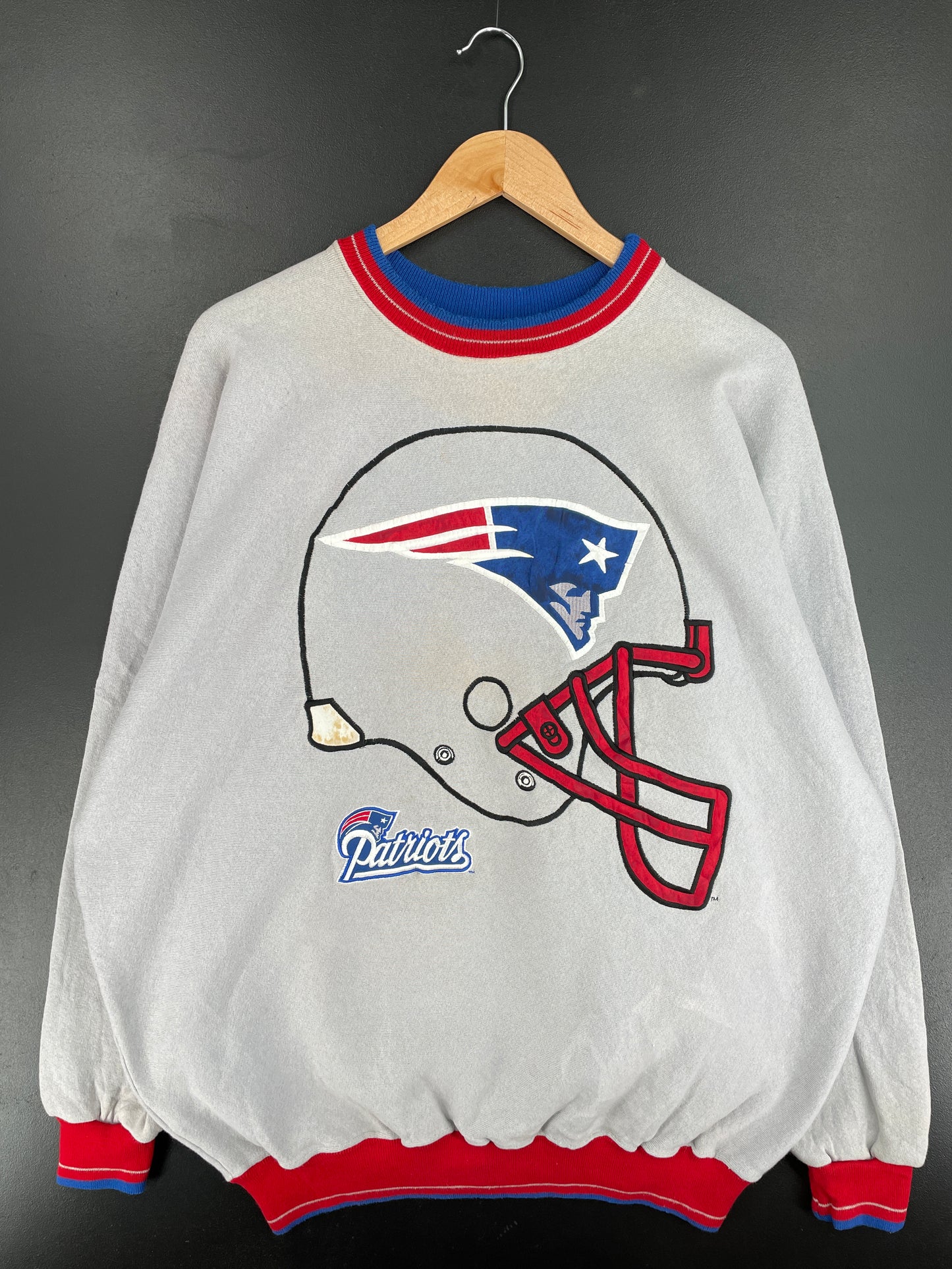 90's NEW ENGLAND PATRIOTS Size XL Vintage NFL Sweat-Shirt / E3629S