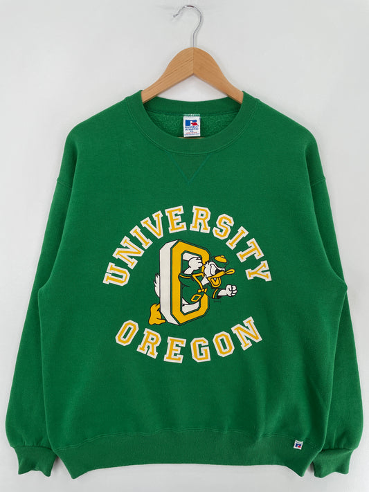 90's RUSSELL x UNIVERSITY OF OREGON Made in USA Size XL Vintage College Sweat-Shirt / E3405S