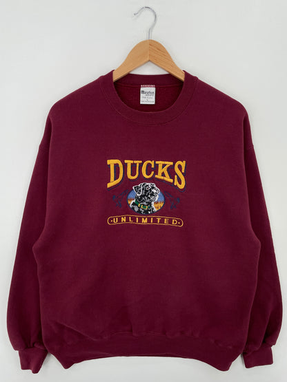 90's DUCKS Made in USA Size L Vintage Sweat-Shirt / A7112