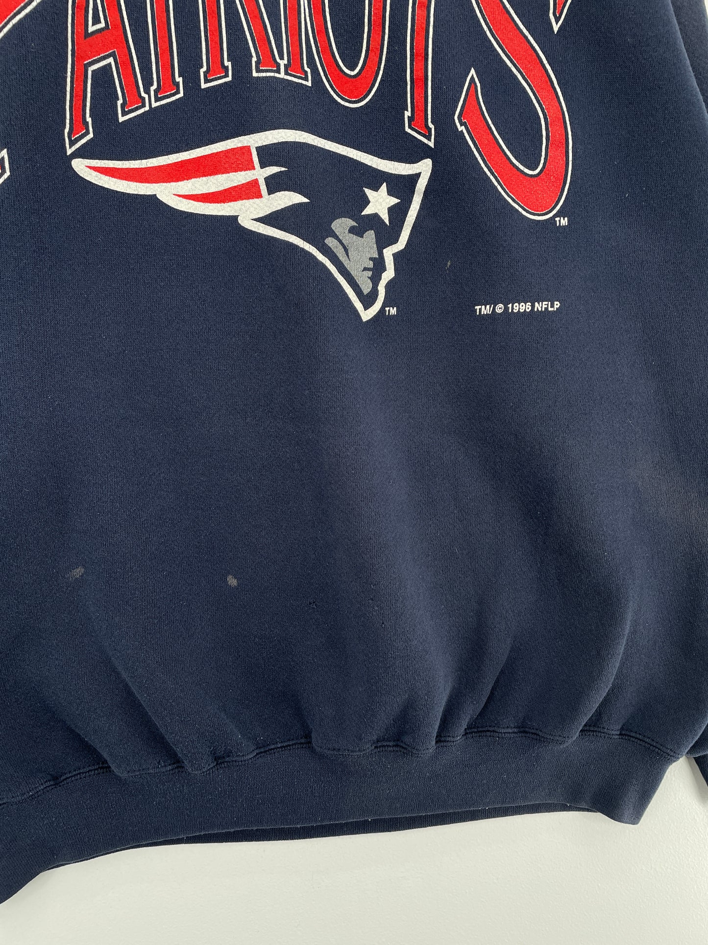 1996 NEW ENGLAND PATRIOTS Made in USA Size XL Vintage NFL Sweat-Shirt / E3478S