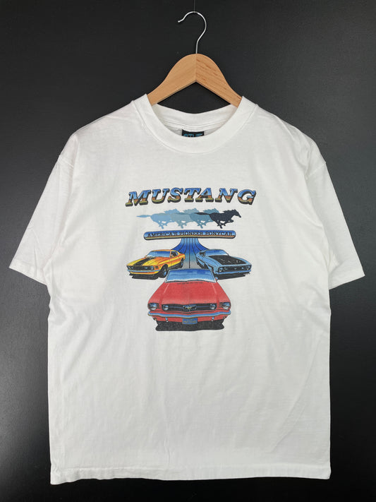 90's FORD MUSTANG Made in USA Size XL Vintage Racing T-shirt / A7365