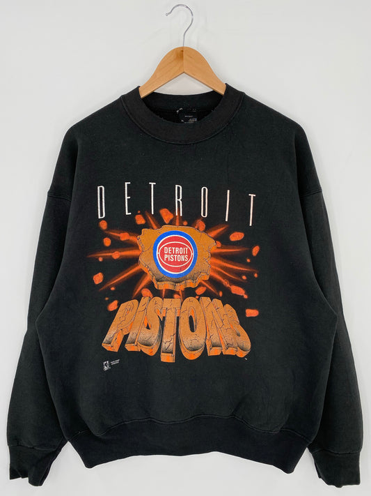 90’s DETROIT  PISTONS Made in USA Size XL NBA Sweat - Shirt/ K6017