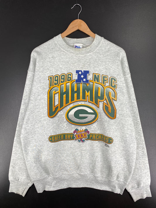 1996 GREEN BAY PACKERS NFC CHAMPS Made in USA Size XL Vintage NFL Sweat-Shirt/ A5981
