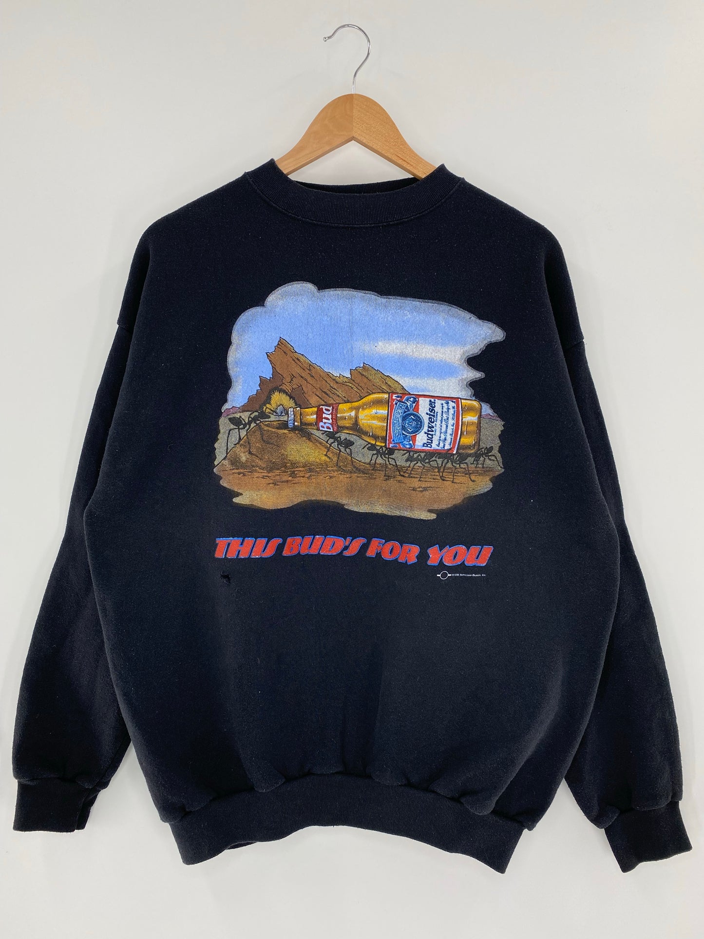 90's BUDWEISER Made in USA Size XL Vintage Sweat-shirt / K5854