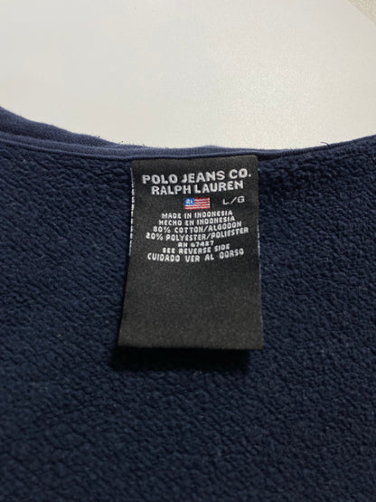 Vintage POLO JEANS CO. RALPH LAUREN Size L Hoodie Sweat-Shirt / E3296S