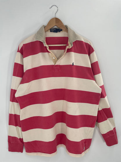 90's POLO RALPH LAUREN Size L Vintage Rugby-Shirt / A8628