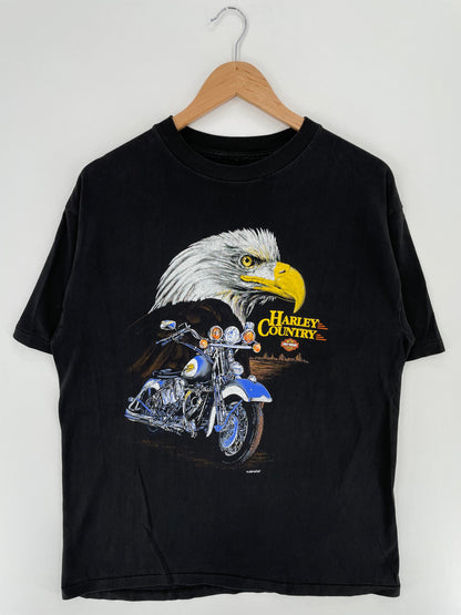 90’s HARLEY DAVIDSON Size No Tag (Approx.L-XL) Vintage T-Shirt / A8599