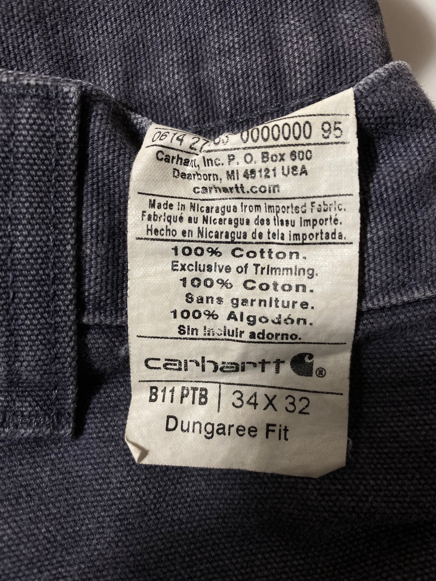 Vintage CARHARTT Size W33xL31 Duck Pants / K6692