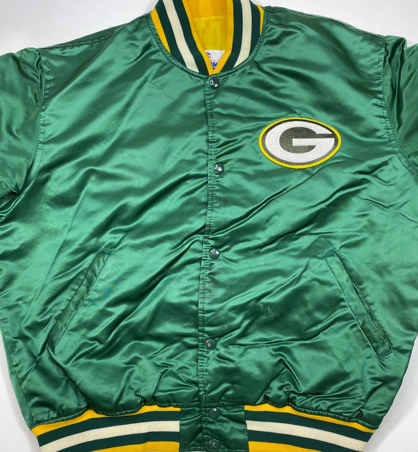 90's Starter x Packers Made in USA Vintage NFL Padded Nylon Jacket / 5031