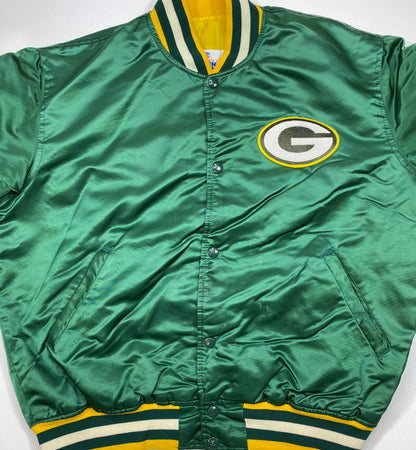 90's Starter x Packers Made in USA Vintage NFL Padded Nylon Jacket / 5031