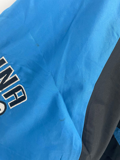 90's CAROLINA PANTHERS Size L Vintage NFL Zip-up Nylon Jacket / A8847