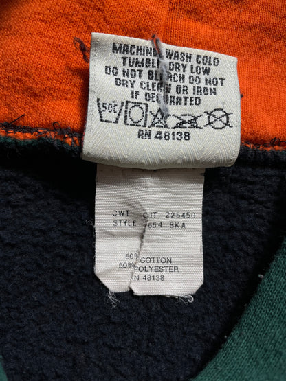 90’s MIAMI HURRICANES Made in USA Size M Vintage College Hoodie Sweat-Shirt / K8565