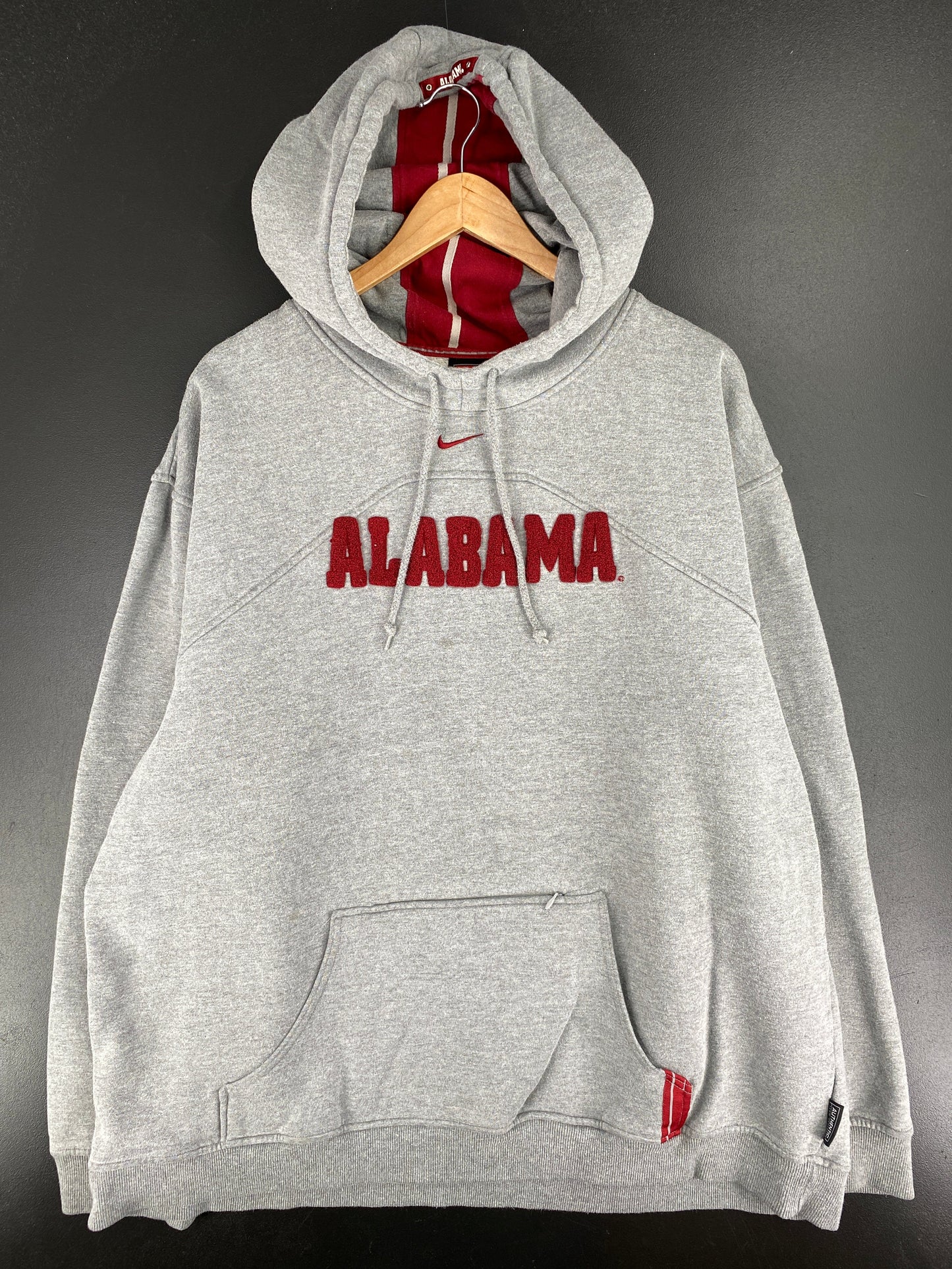 00’ NIKE x ALABAMA CRIMSON Size XXL Vintage College Hoodie Sweat-Shirt / E3714S