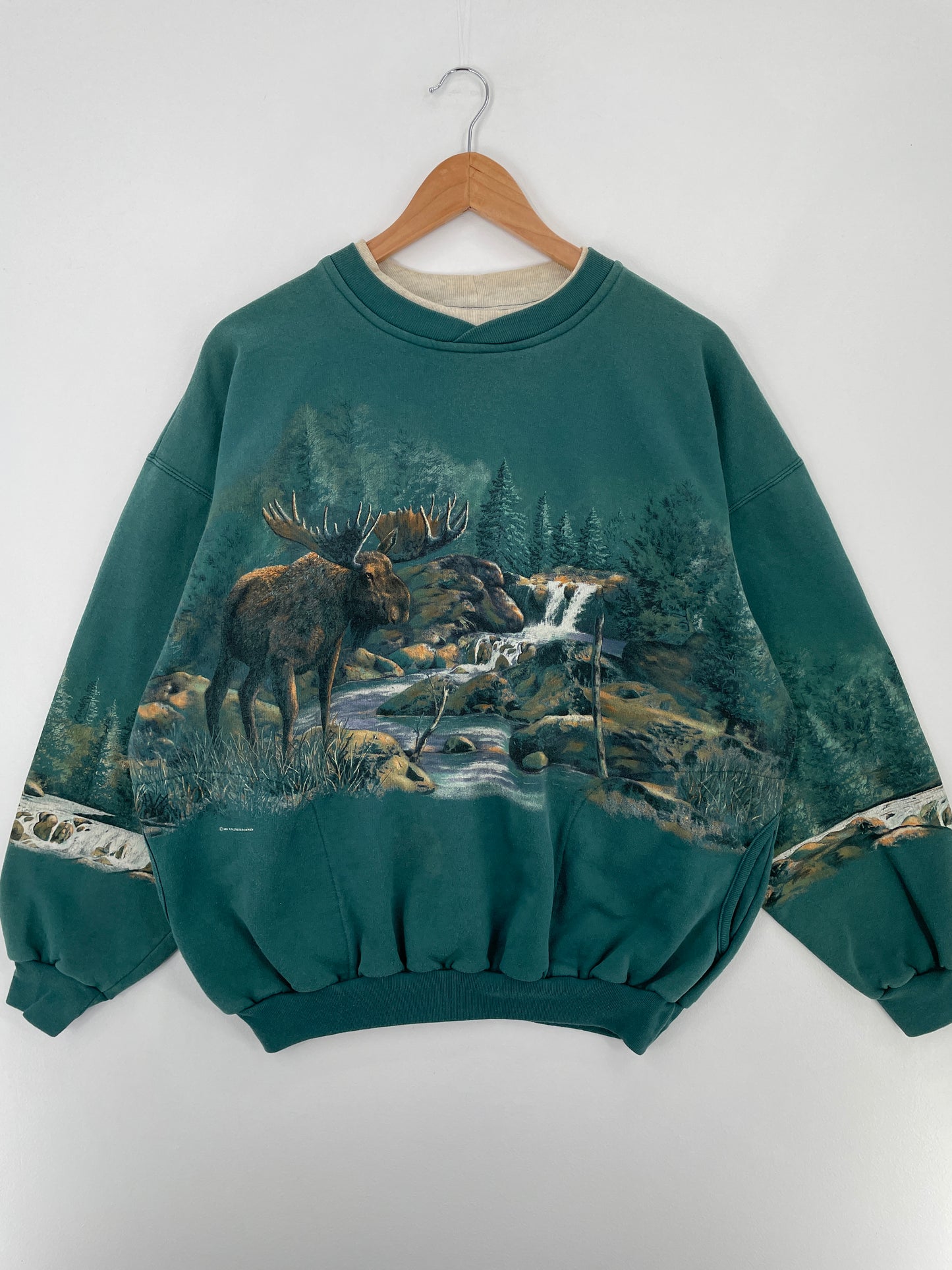 90’s MOOSE Size XL Vintage Animal Sweat-Shirt / E224