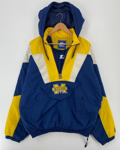 90's STARTER x MICHIGAN Size L Vintage College Nylon Jacket / A8764