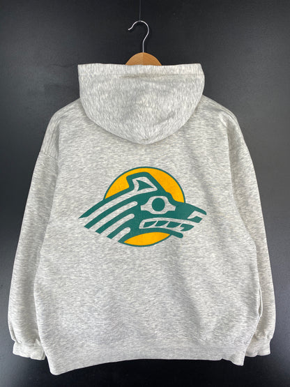 00' ALASKA SEAWOLVES Size L Vintage College Hoodie Sweat-shirt / E5457S