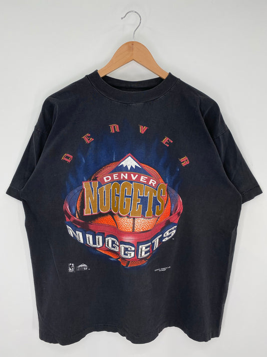 90's DENVER NUGGETS Size L Vintage NBA T-shirt / K9374
