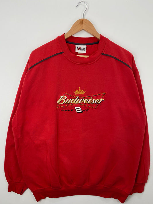 Vintage NASCAR DALE EARNHARDT JR. Size No Tag(Approx.XL) Racing Sweat-shirt / A1264
