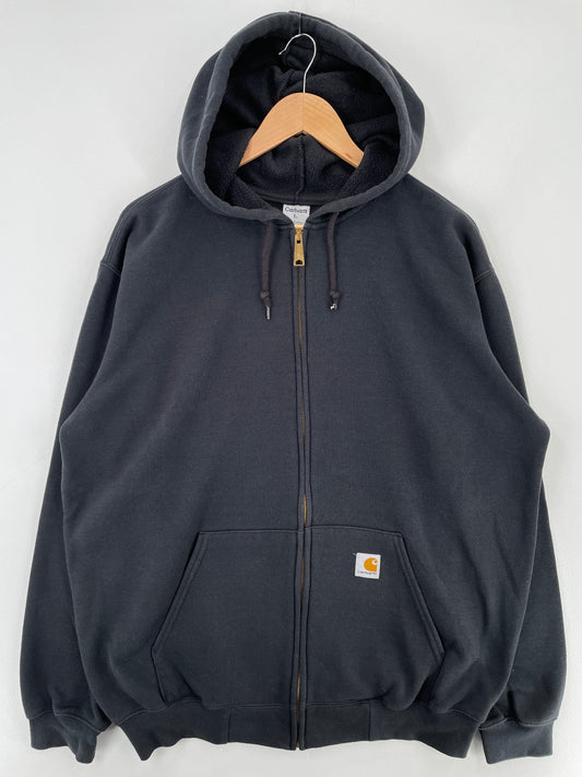 Vintage CARHARTT Size L Hoodie Zip-up Sweat-Shirt / E2632S