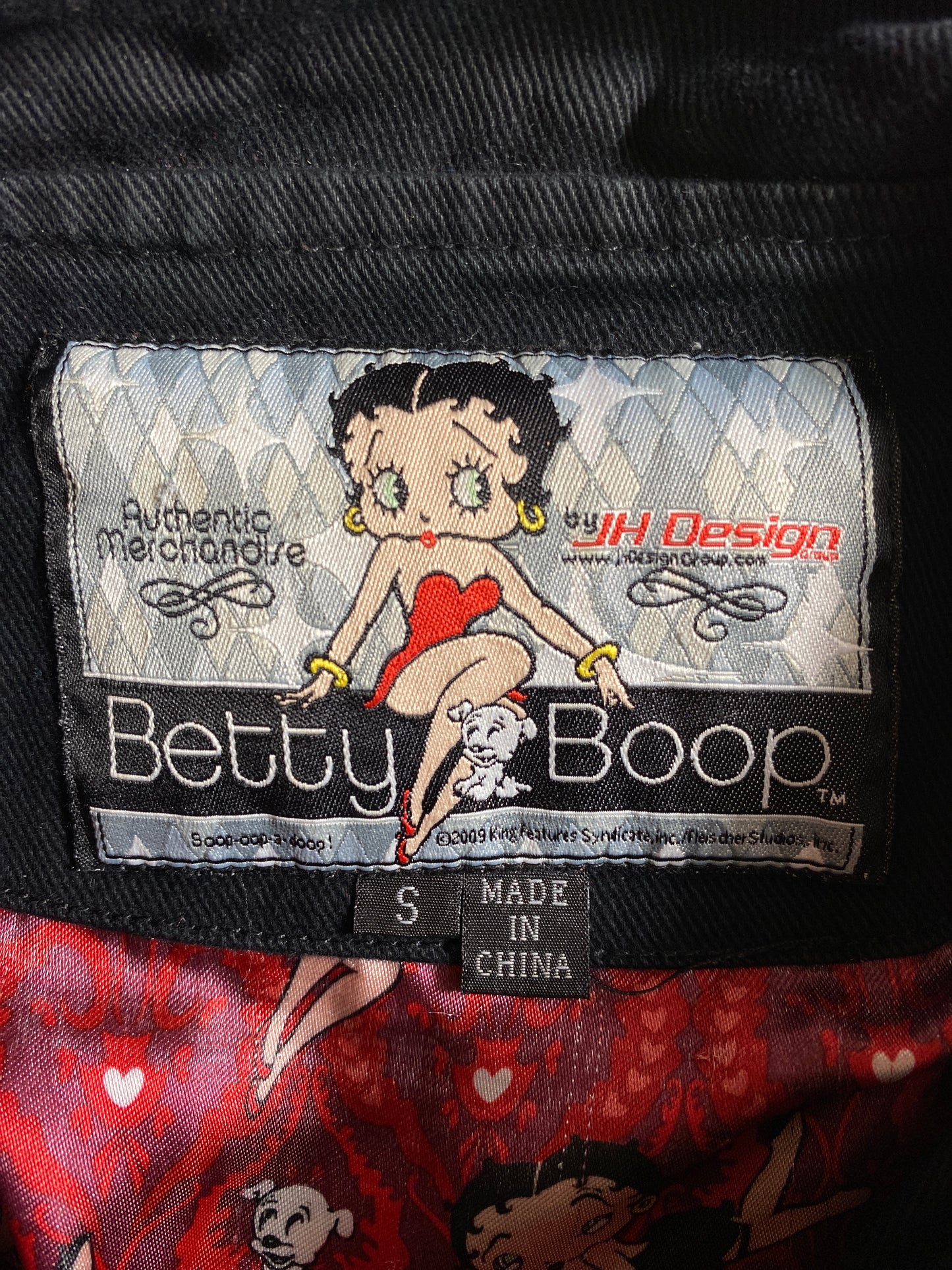 Vintage BETTY BOOP Size Ladies S Racing Jacket / K3675