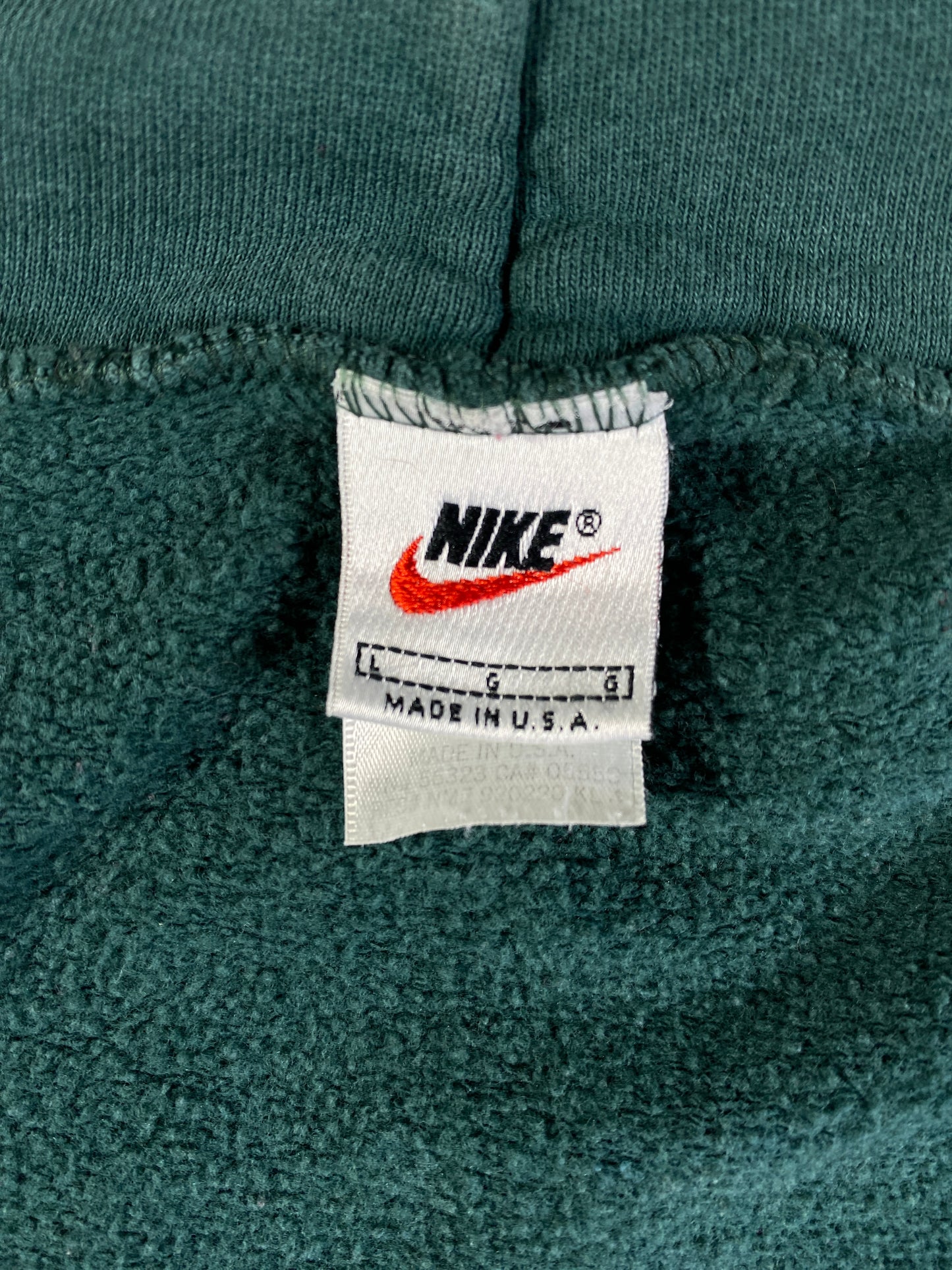 90's NIKE MINI SWOOSH Made in USA Size L Vintage Zip up Hoodie Sweat-shirt / E5702S