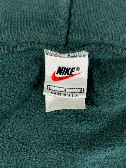 90's NIKE MINI SWOOSH Made in USA Size L Vintage Zip up Hoodie Sweat-shirt / E5702S